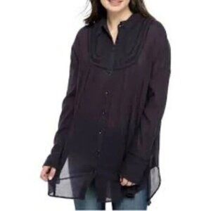 𝅺We The Free Amore Amore Blouse Midnight Navy S